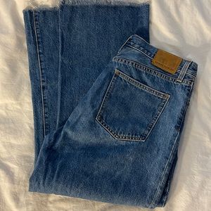 High rise wide leg jeans